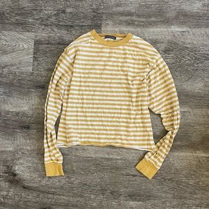 Brandy Melville Yellow Striped Shirt